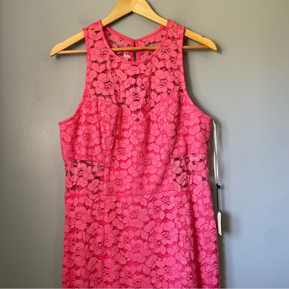 🩷🩷 NWT Trina Turk lace PINK Dress - Parry Sleeveless Lace Sheath SIZE 12 🩷🩷 - Picture 10 of 13